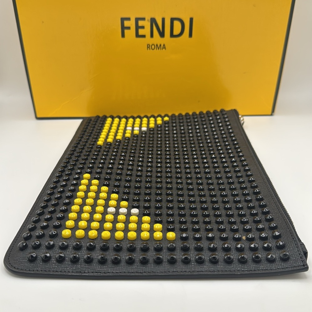 Fendi Peekaboo Defender Leather Clutch All Inclusive - Picture 6 of 12